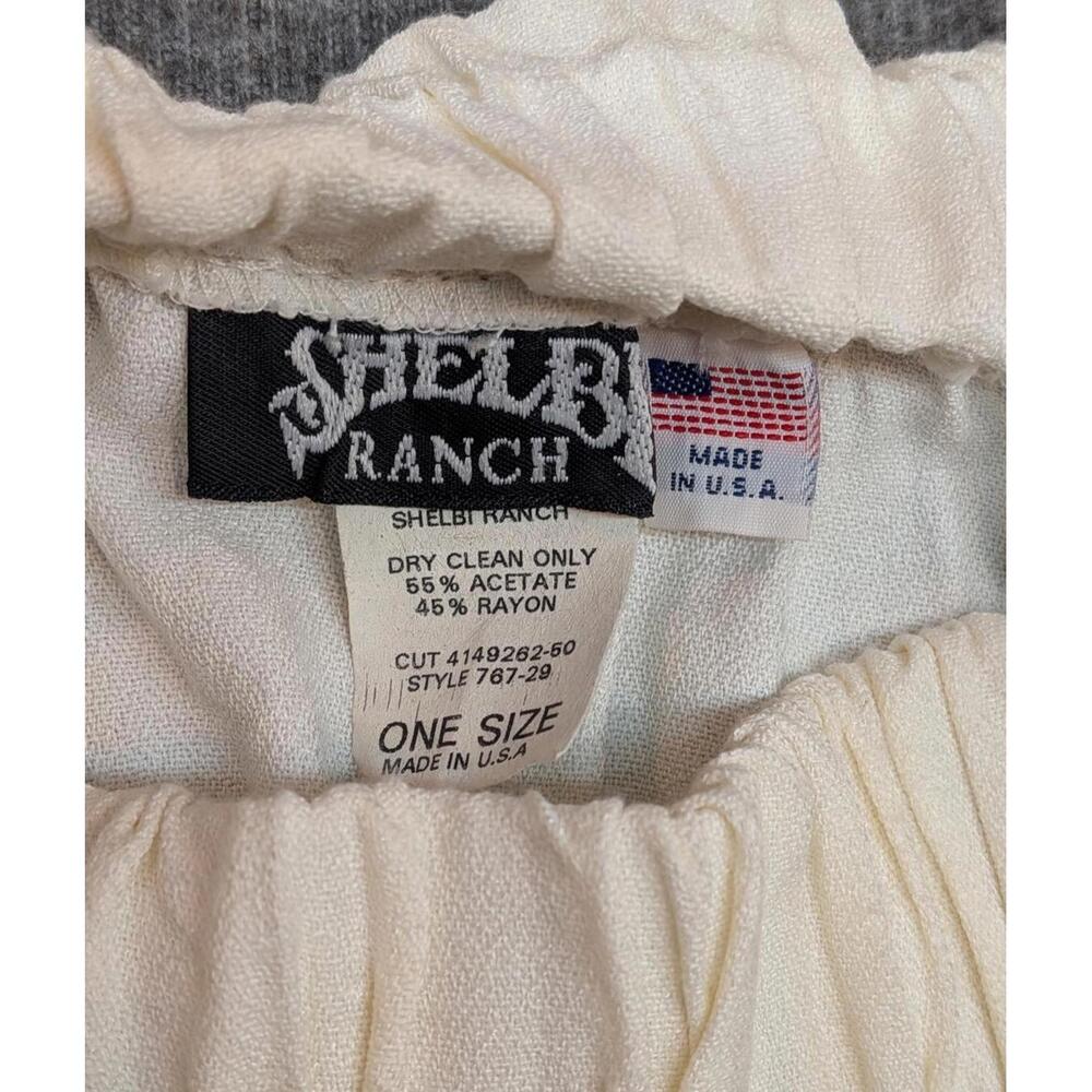 Shelbi Ranch One Size Cream Tiered Ruffled Cowgirl Western Skirt - Picture 3 of 7